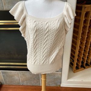 Flutter sleeve sweater